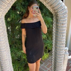 Black off the shoulder sun dress